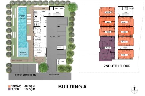 Кондоминиум с 3 спальнями в Пляж Лаян, Таиланд №2098 14