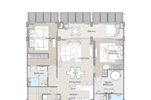 Дом с 2 спальнями в Банг Тао, Таиланд №216 6