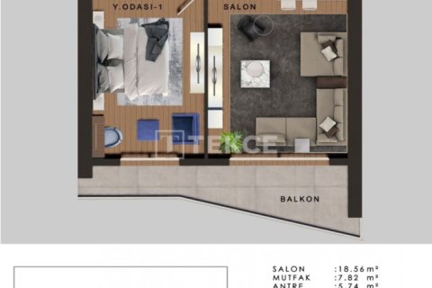 Квартира с 1 спальней в An Thach Trung, Вьетнам №15868 2