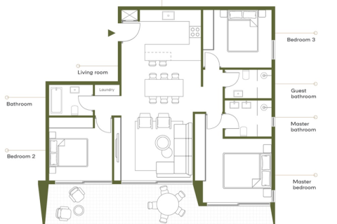 3 chambres Appartement à Germasogeia, Cyprus No. 32495 2