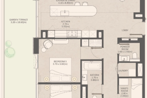 Квартира с 3 спальнями в Кантхо , Вьетнам №91314 21