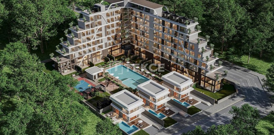 Квартира с 2 спальнями в Аксу, Турция №123720