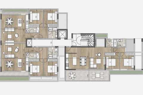 Пентхаус с 2 спальнями в Агиос Афанасиос, Кипр №46831 5