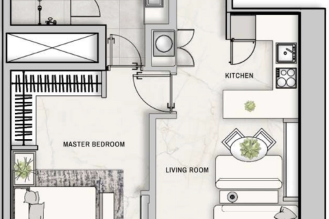 Квартира с 1 спальней в Thuy Nguyen, Вьетнам №90973 17