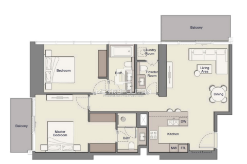 Квартира с 2 спальнями в Xuong Giang, Вьетнам №93844 10