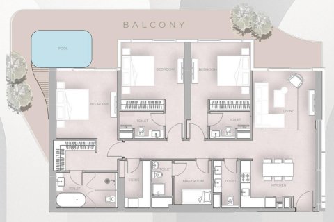 Квартира с 3 спальнями в Ve An, Вьетнам №89438 5