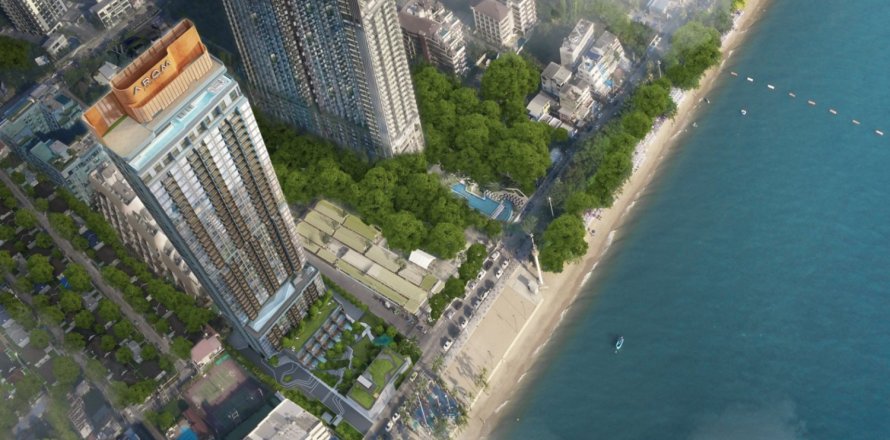 Кондоминиум с 2 спальнями в Пляж Джомтьен, Таиланд №1189