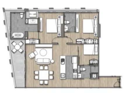 Кондоминиум  с 2 спальнями в Бангкок, Таиланд №227 12