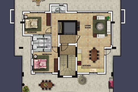 Квартира с 2 спальнями в Като Полемидия, Кипр №36658 8