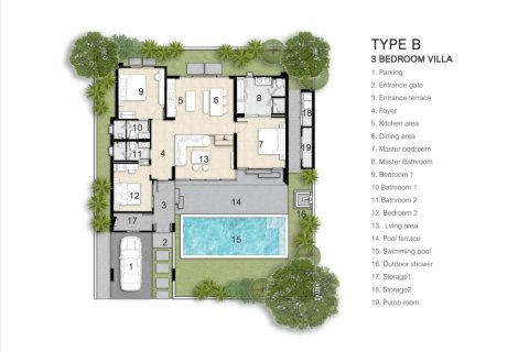 Вилла с 3 спальнями в Пхукет, Таиланд №1700 10