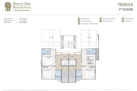 Кондоминиум  с 3 спальнями в Банг Тао, Таиланд №1709 14