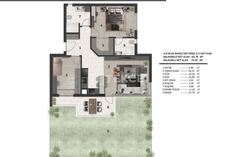 2 chambres Appartement à Aksu, Turkey No. 16498 12
