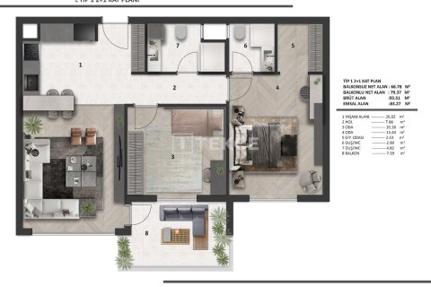 2 chambres Appartement à Aksu, Turkey No. 16498 14