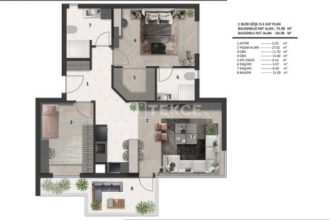 2 chambres Appartement à Aksu, Turkey No. 16498 11