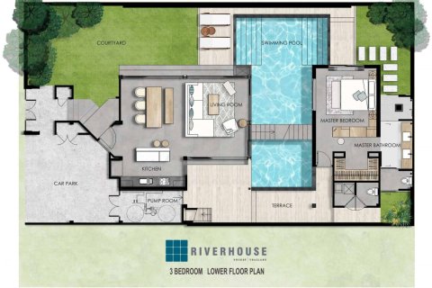 Вилла с 3 спальнями в Банг Тао, Таиланд №1217 19