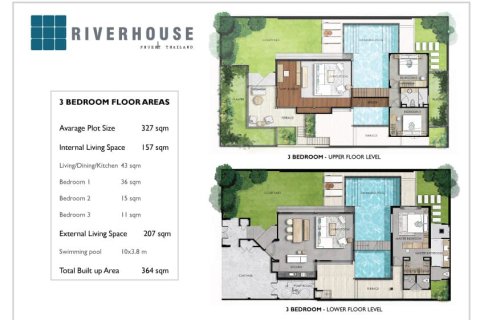Вилла с 3 спальнями в Банг Тао, Таиланд №1217 21