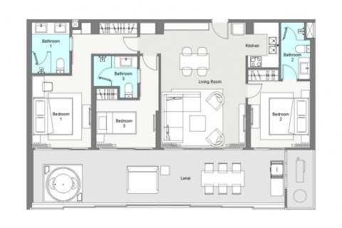 Кондоминиум с 3 спальнями в Пляж Лаян, Таиланд №329 2