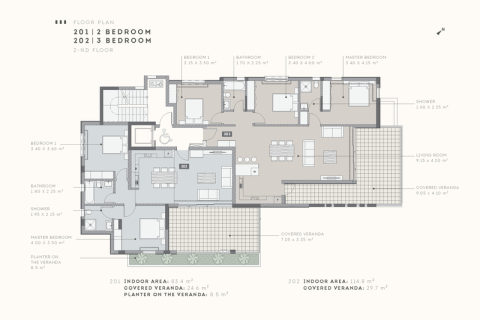 Квартира с 3 спальнями в Лимассол, Кипр №34458 2