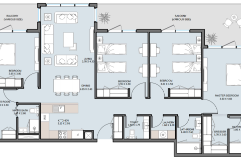 4 bedrooms Penthouse in Al Tebin Al Shaabiyya Housing, Vietnam No. 92035 11