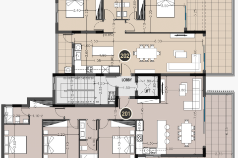 Квартира с 3 спальнями в Агиос Афанасиос, Кипр №80067 6