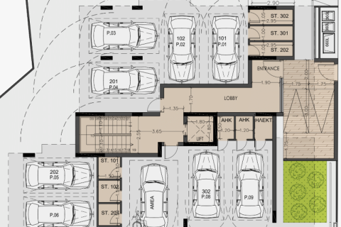 Квартира с 3 спальнями в Агиос Афанасиос, Кипр №80067 4