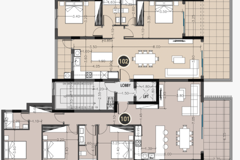 Квартира с 3 спальнями в Агиос Афанасиос, Кипр №80067 8