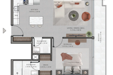 3 dormitorios Apartment en Can Tho, Vietnam No. 90975 15