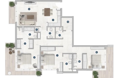 3 dormitorios Apartment en Can Tho, Vietnam No. 90975 16