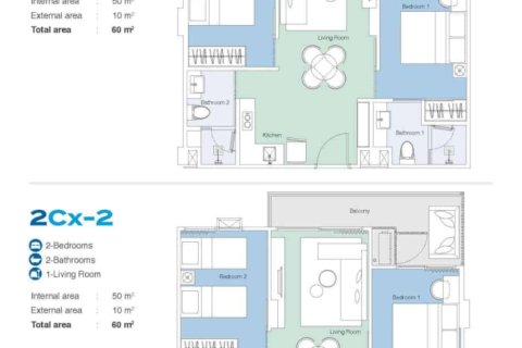 Кондоминиум с 2 спальнями в Пляж Лаян, Таиланд №1147 9