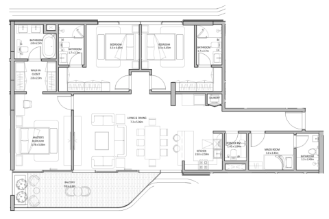 3 dormitorios Apartment en Bac Ninh, Vietnam No. 88701 9