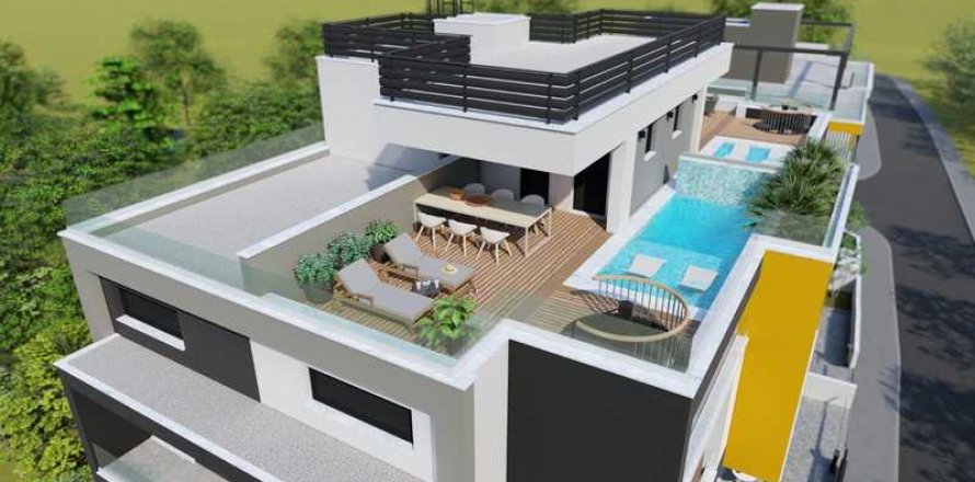 Пентхаус с 3 спальнями в Лимассол, Кипр №32640