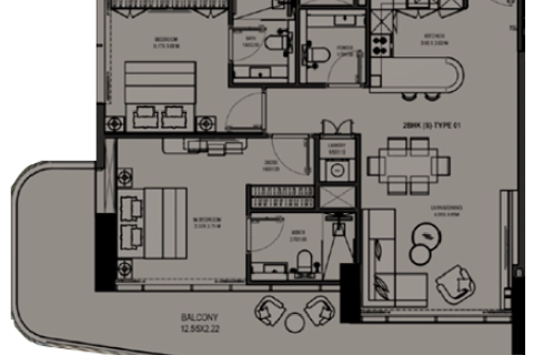 2 chambres Appartement à Phung Chi Kien, Vietnam No. 92909 12