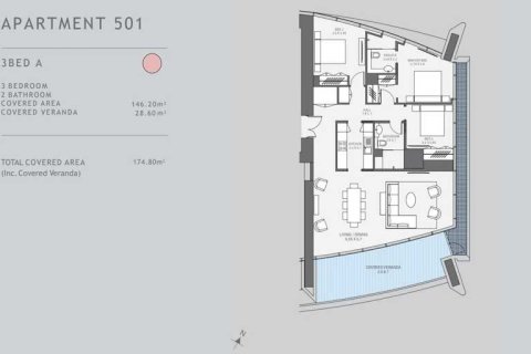 3 dormitorios Apartment en Limassol, Cyprus No. 102018 2