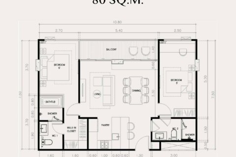 Кондоминиум с 2 спальнями в Пляж Лаян, Таиланд №2010 14