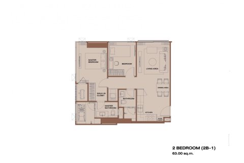 Кондоминиум  с 2 спальнями в Бангкок, Таиланд №92490 4