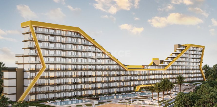 Квартира с 3 спальнями в Аксу, Турция №124003