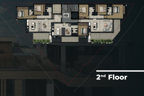 Пентхаус с 3 спальнями в Агиос Афанасиос, Кипр №73129 7