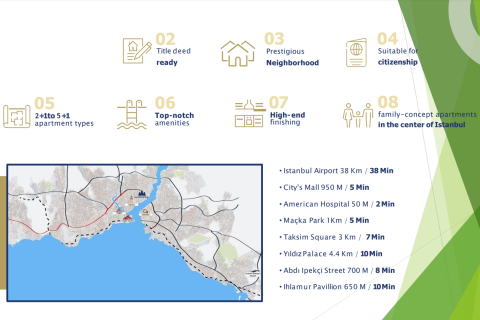 Квартира с 3 спальнями в Шишли, Турция №14324