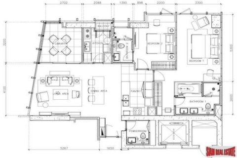 2 dormitorios Apartment en Bangkok, Thailand No. 96124 2