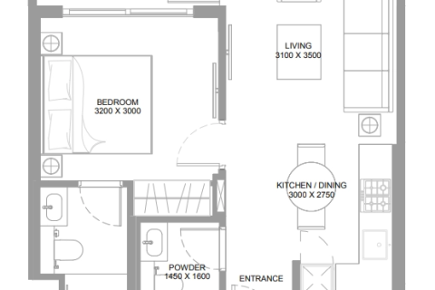 Квартира с 1 спальней в Хайфон , Вьетнам №88636 2