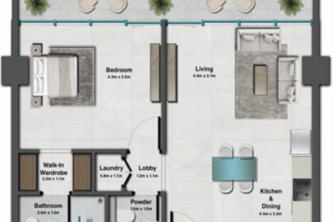 Квартира с 1 спальней в Кантхо , Вьетнам №92087 11