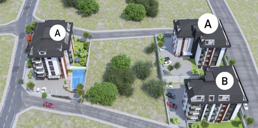 Пентхаус с 4 спальнями в Аланья, Турция №13723