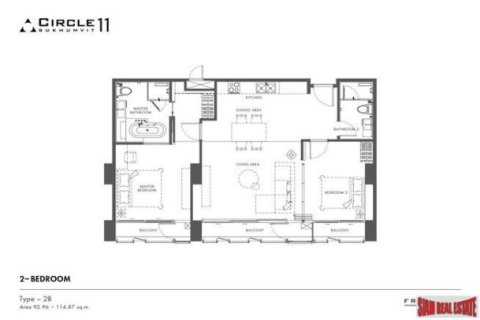 2 bedrooms Apartment in Bangkok, Thailand No. 96987 12