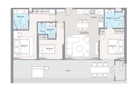Кондоминиум  с 3 спальнями в Пляж Лаян, Таиланд №1144 7