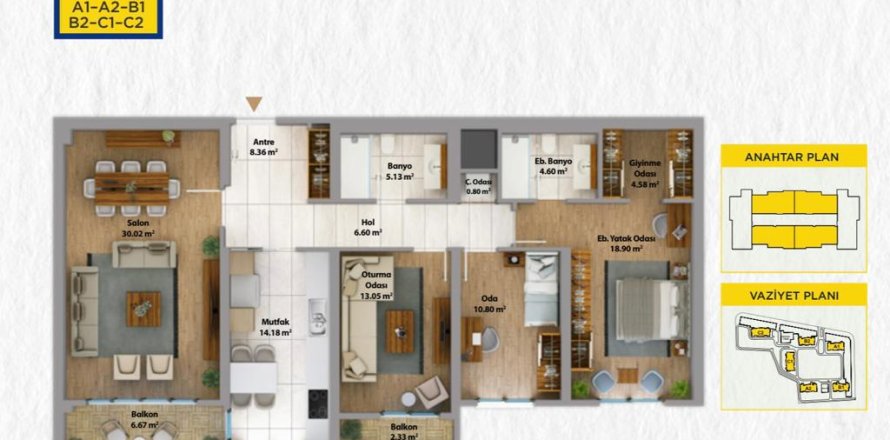 3 dormitorios  en Bac Tu Liem, Vietnam No. 14381