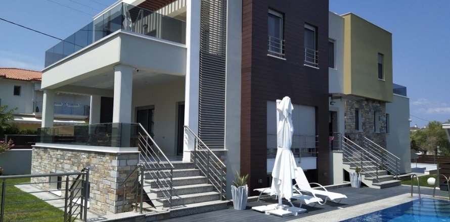 Вилла с 5 спальнями в Халкидики, Греция №56262