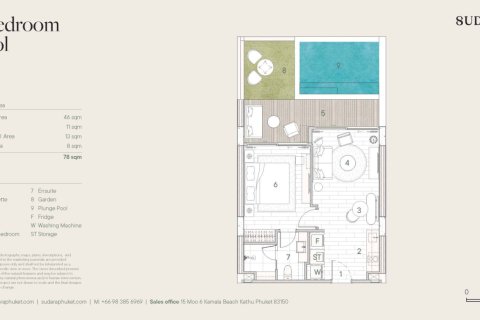 Кондоминиум с 1 спальней в Банг Тао, Таиланд №1664 6