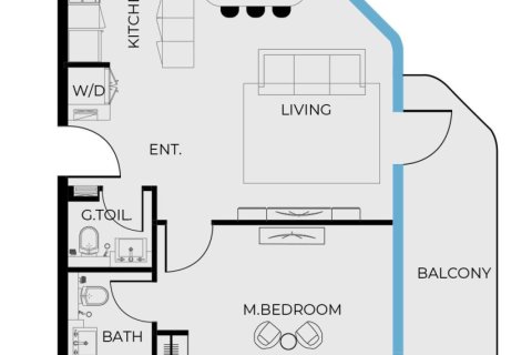 1 dormitorio Apartment en Can Tho, Vietnam No. 91337 18