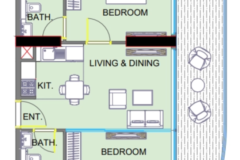 2 dormitorios Apartment en An Giang, Vietnam No. 92446 21