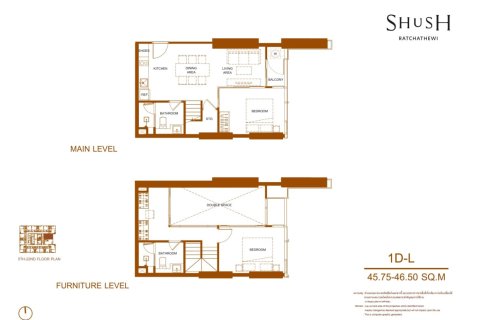 2 dormitorios Condominio  en Bangkok, Thailand No. 2051 20